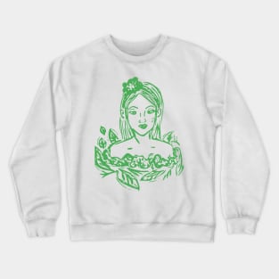 Green Woman Crewneck Sweatshirt